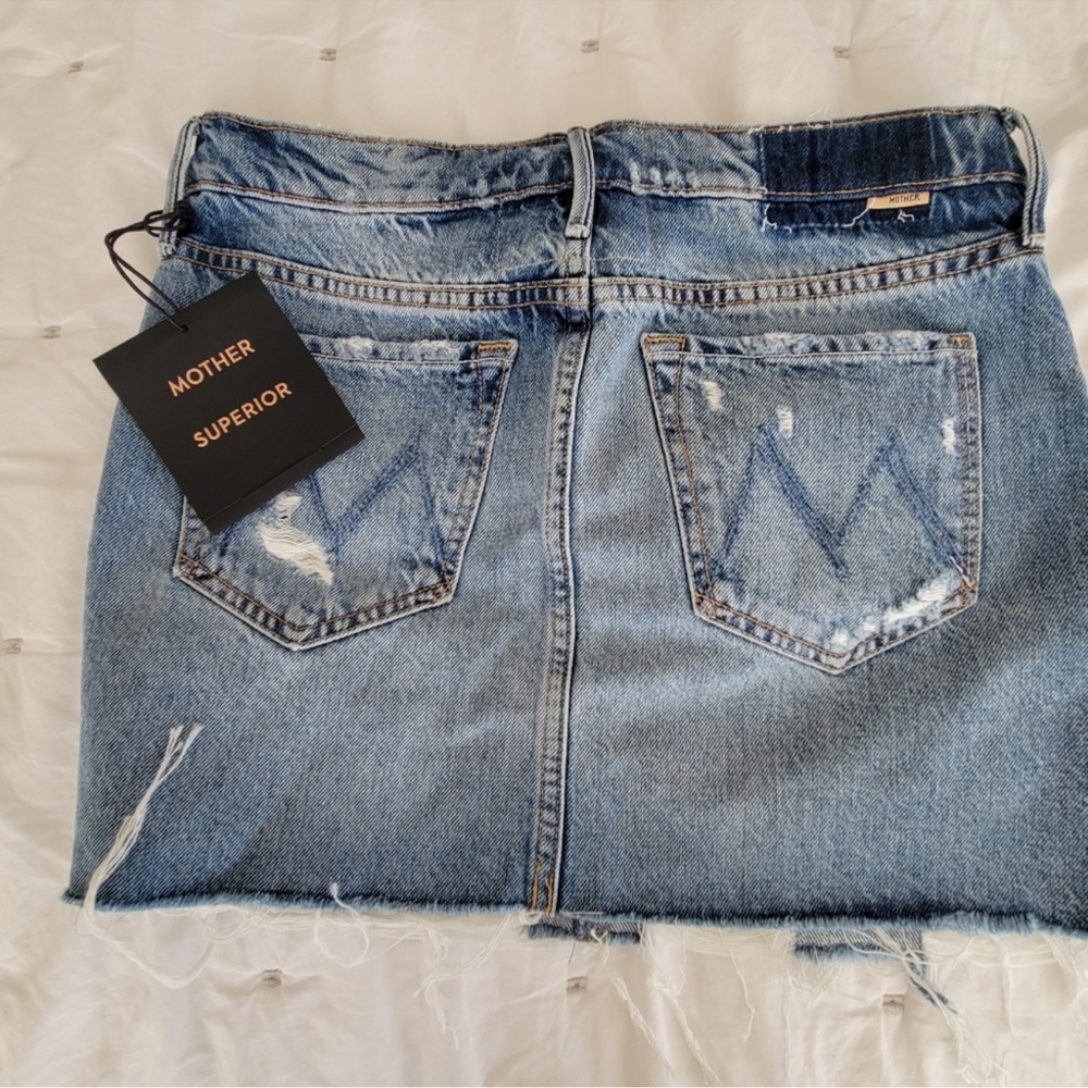 MOTHER superior denim jean skirt